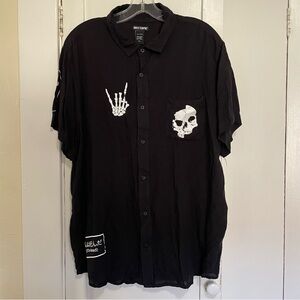 Hot Topic Black Skull Graphic Men's Shirt I’m Dead size xl